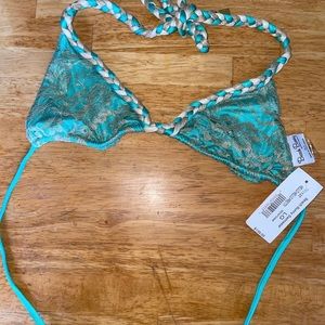 Beach bunny bikini teal large top extra large bottoms